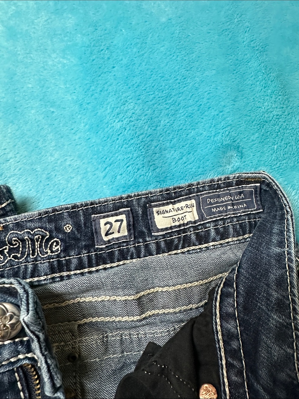 Miss Me Dark Wash Embellished Pocket Women’s Jeans #6 - Picture 3 of 8